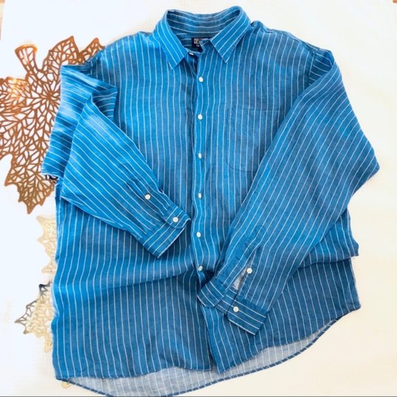 Polo Ralph Lauren Other - Polo by Ralph Lauren Chambray Striped Linen Shirt